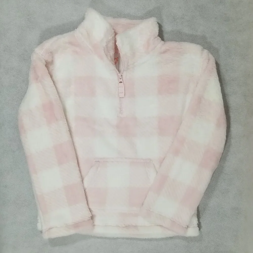 Jumping Beans‎ Girls Size 4 Pink Quarter Zip Pullover Sweatshirt Jacket NWT